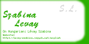 szabina levay business card