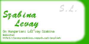 szabina levay business card